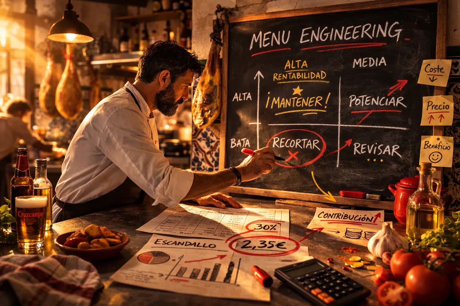 calcular el precio de venta de un plato